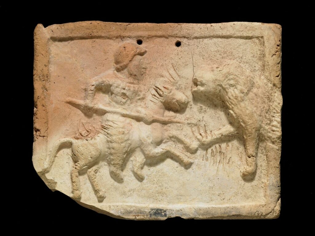 Parthian clay plaque