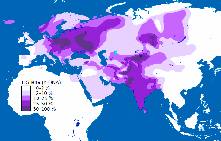 Y-DNA R1a distribution